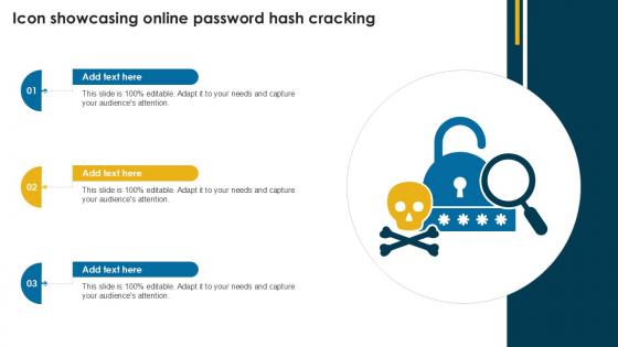 Icon Showcasing Online Password Hash Cracking Ppt Example