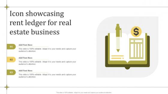 Icon Showcasing Rent Ledger For Real Estate Business