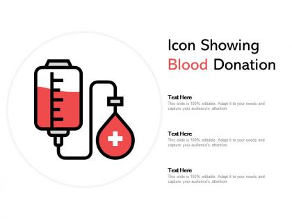 Icon showing blood donation