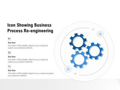 Icon showing business process re engineering