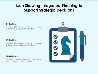 Icon showing integrated planning to support strategic decisions