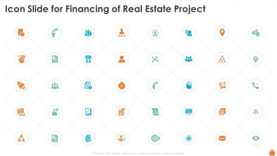 Icon Slide For Financing Of Real Estate Project