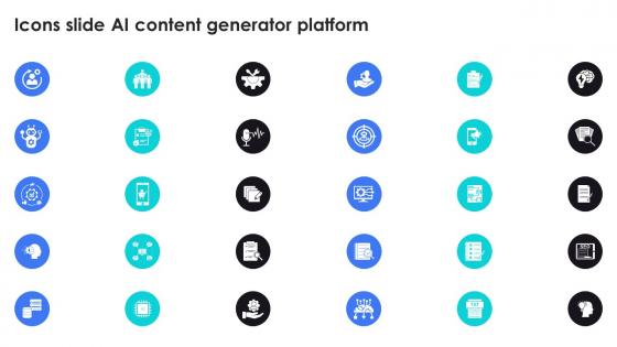 Icons Slide AI Content Generator Platform AI SS V