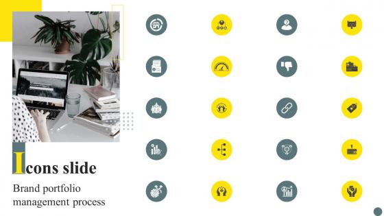 Icons Slide Brand Portfolio Management Process Ppt Powerpoint Presentation File Diagrams
