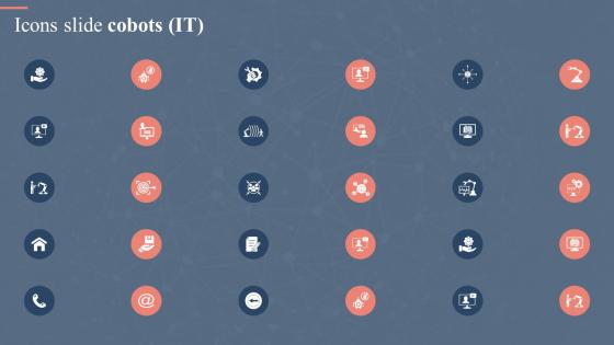 Icons Slide Cobots It Ppt Powerpoint Presentation Professional Smartart Ppt Slides Infographic Template