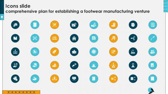 Icons Slide Comprehensive Plan For Establishing A Footwear Manufacturing Ppt Powerpoint