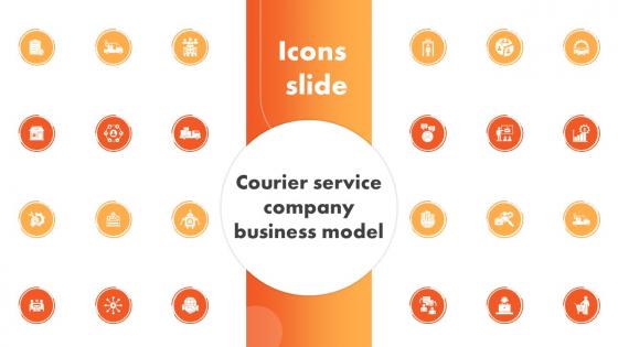 Icons Slide Courier Service Company Business Model BMC SS V
