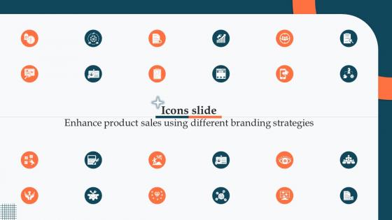Icons Slide Enhance Product Sales Using Different Branding Strategies