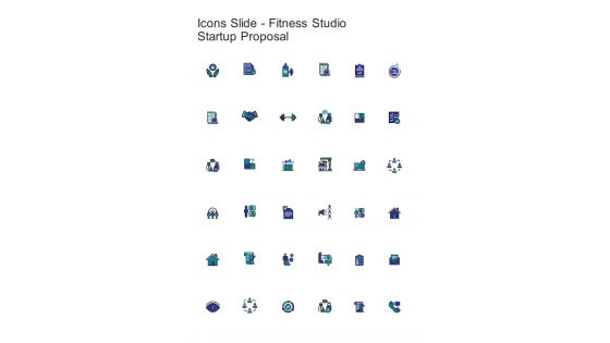 Icons Slide Fitness Studio Startup Proposal One Pager Sample Example Document