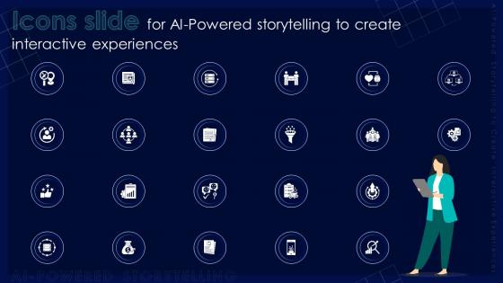 Icons Slide For AI Powered Storytelling To Create Interactive Experiences Ppt Slides