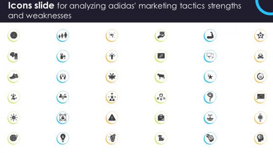 Icons Slide For Analyzing Adidas Marketing Tactics Strengths And Weaknesses Ppt Sample Strategy SS V
