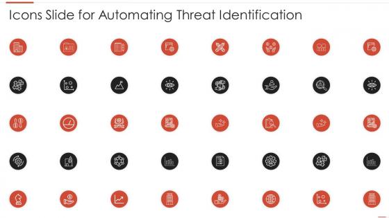 Icons slide for automating threat identification