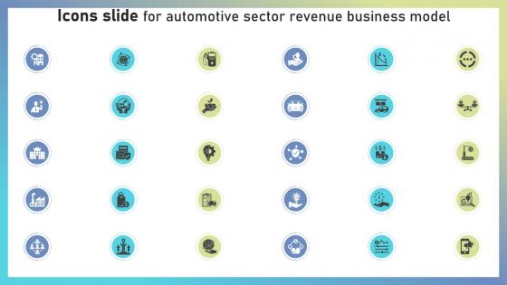 Icons Slide For Automotive Sector Revenue Business Model Ppt PowerPoint BMC SS V