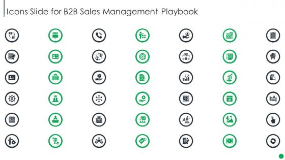 Icons Slide For B2b Sales Management Playbook