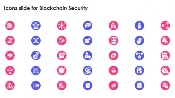 Icons Slide For Blockchain Security Ppt Example