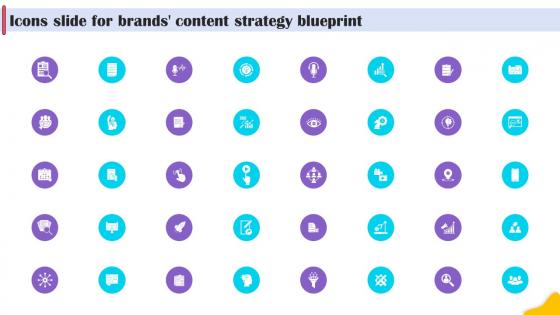 Icons Slide For Brands Content Strategy Blueprint MKT SS V