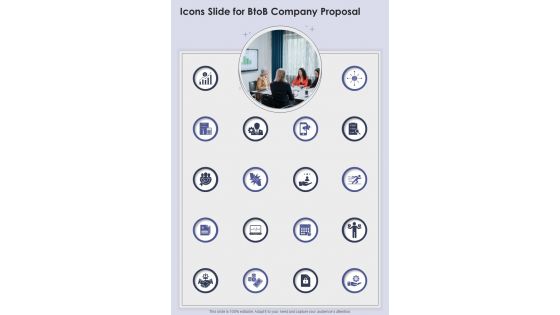 Icons Slide For Btob Company Proposal One Pager Sample Example Document Slide01
