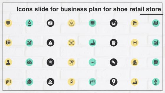Icons Slide For Business Plan For Shoe Retail Store BP SS