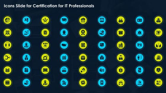 Icons Slide For Certification For It Professionals