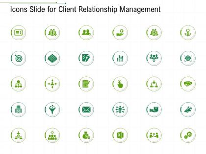 Icons slide for client relationship management ppt icon