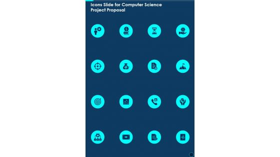 Icons Slide For Computer Science Project Proposal One Pager Sample Example Document
