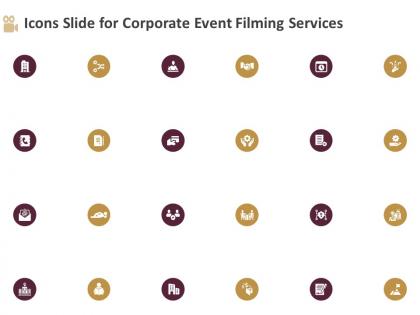 Icons slide for corporate event filming services ppt topics