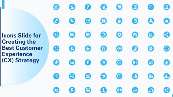 Icons slide for creating the best customer experience cx strategy