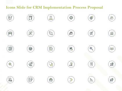Icons slide for crm implementation process proposal ppt powerpoint layouts