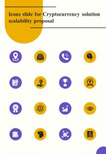 Icons Slide For Cryptocurrency Solution Scalability Proposal One Pager Sample Example Document