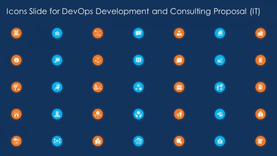 Icons Slide For DevOps Development And Consulting Proposal IT