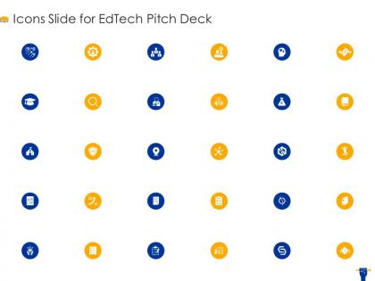 Icons slide for edtech pitch deck ppt model slides