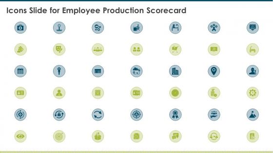 Icons Slide For Employee Production Scorecard