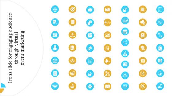 Icons Slide For Engaging Audience Through Virtual Event Marketing MKT SS V