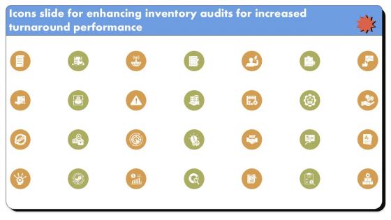Icons Slide For Enhancing Inventory Audits For Increased Turnaround Performance Ppt Powerpoint