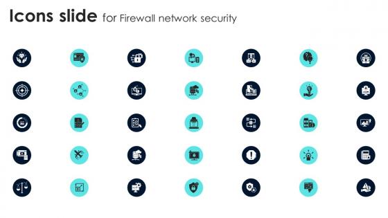 Icons Slide For Firewall Network Security