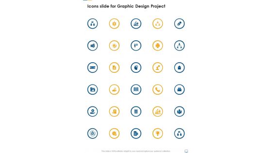 Icons Slide For Graphic Design Project One Pager Sample Example Document