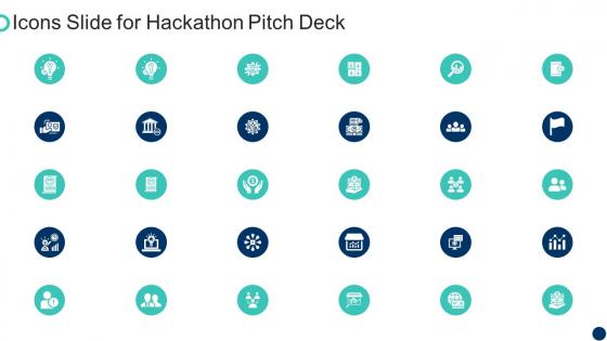 Icons slide for hackathon pitch deck ppt layouts rules