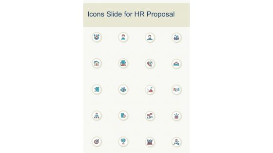 Icons Slide For HR Proposal One Pager Sample Example Document