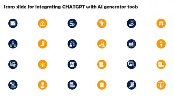 Icons Slide For Integrating CHATGPT With AI Generator Tools CHATGPT SS V