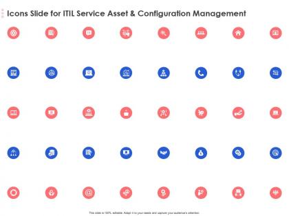 Icons slide for itil service asset and configuration management ppt powerpoint presentation ideas