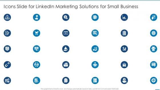 Icons Slide For Linkedin Marketing Solutions For Small Business
