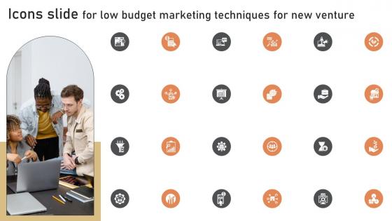 Icons Slide For Low Budget Marketing Techniques For New Venture Strategy SS V