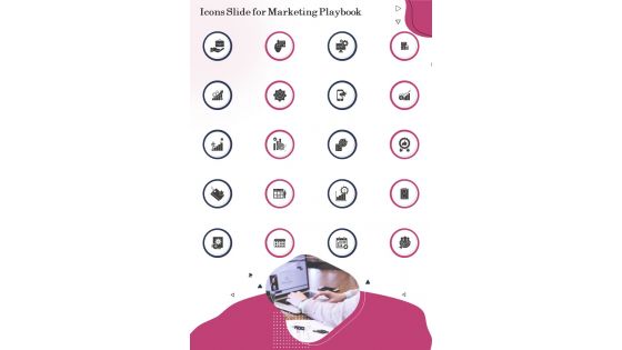 Icons Slide For Marketing Playbook One Pager Sample Example Document