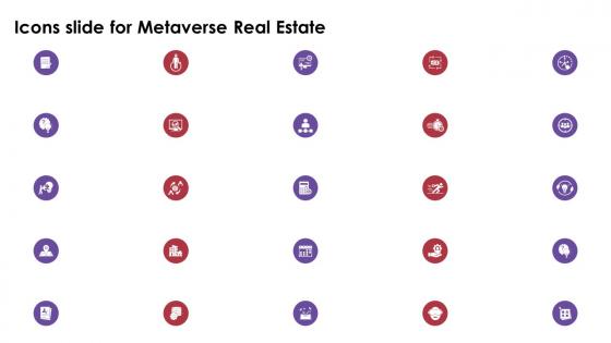 Icons Slide For Metaverse Real Estate