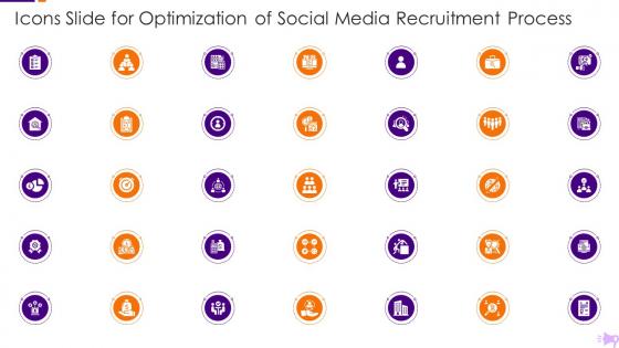Icons Slide For Optimization Of Social Media Recruitment Process