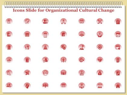 Icons slide for organizational cultural change ppt powerpoint presentation professional summary