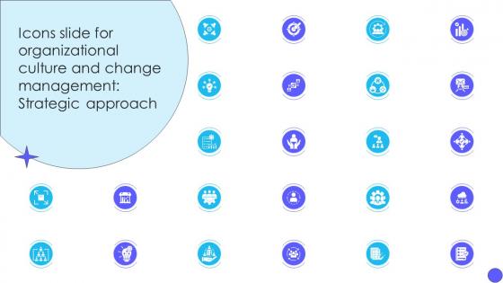 Icons Slide For Organizational Culture And Change Management Strategic Approach CM SS