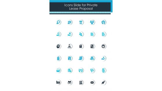 Icons Slide For Private Lease Proposal One Pager Sample Example Document