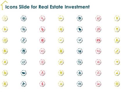 Icons slide for real estate investment ppt powerpoint presentation slides icons