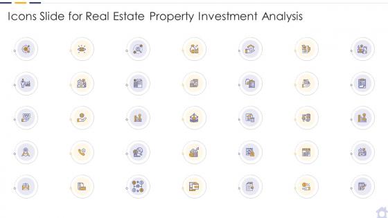 Icons slide for real estate property investment analysis ppt background